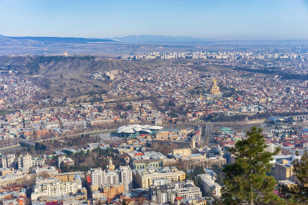 Вид на Тбилиси с Мтацминды