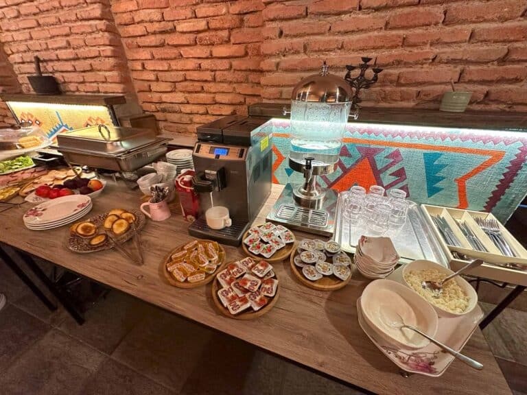 Breakfast at Istoria hotel, Tbilisi