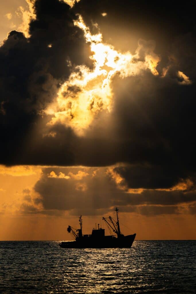 Storm clouds over the sea near Ureki